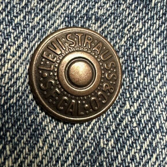 Levi’s Sherpa Lined Denim Trucker Jacket Faded Blue 90s Style Jean Jacket Sz XL - Picture 7 of 9